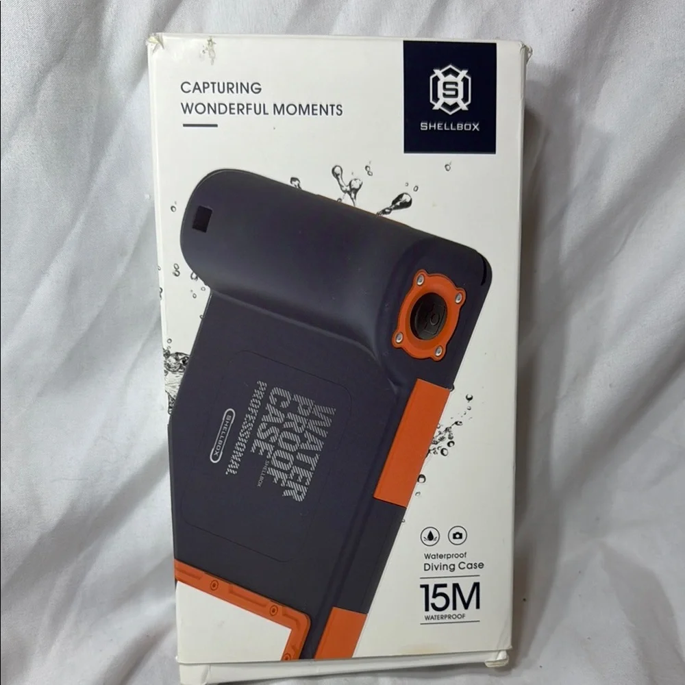 Shellbox capturing wonderful moments Waterproof gray and blue iPhone Case